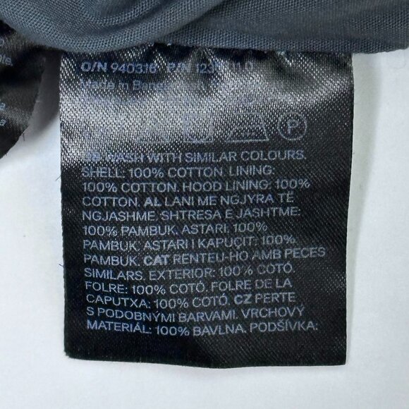 H&M Hooded Zip Jacket XL Dark Grey Cotton - Picture 5 of 5